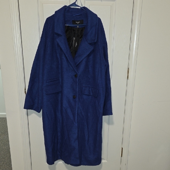 Vero Moda Jackets & Blazers - Vero Moda Curve Blue Long Wool Coat